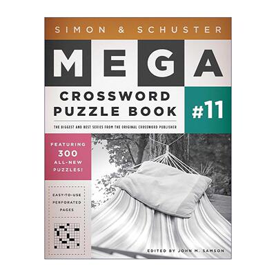英文原版 Simon & Schuster Mega Crossword Puzzle Book #11 西蒙与舒斯特 超级纵横字谜集11 英文版 进口英语原版书籍