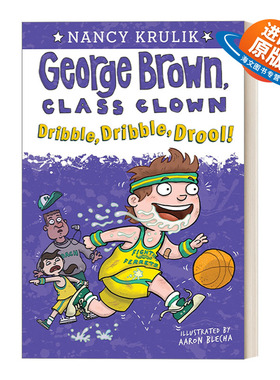 英文原版 Dribble, Dribble, Drool! #18 乔治布朗系列18 校园搞笑王 儿童章节书桥梁书 插画Aaron Blecha 英文版 进口英语原版书