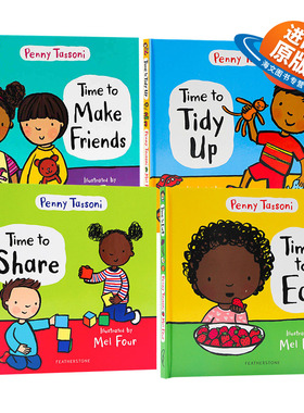 儿童行为习惯养成4册 英文原版 Time to Eat Share Tidy Up make friends 精装 Penny Tassoni 英文版进口英语图画故事书