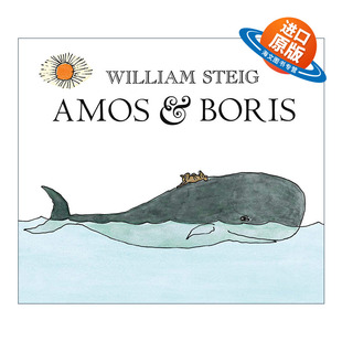 Boris 小老鼠和大鲸鱼 进口英语原版 Amos 书籍 英文版 威廉·史塔克 英文原版 1971年纽约时报绘本奖