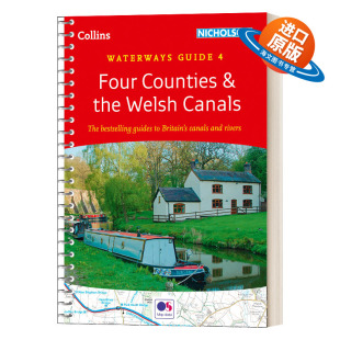 the Guides 进口原版 and Counties Nicholson 英国威尔士和利物浦南部 Canals Four 水道指南 Waterways Welsh 英文原版 运河