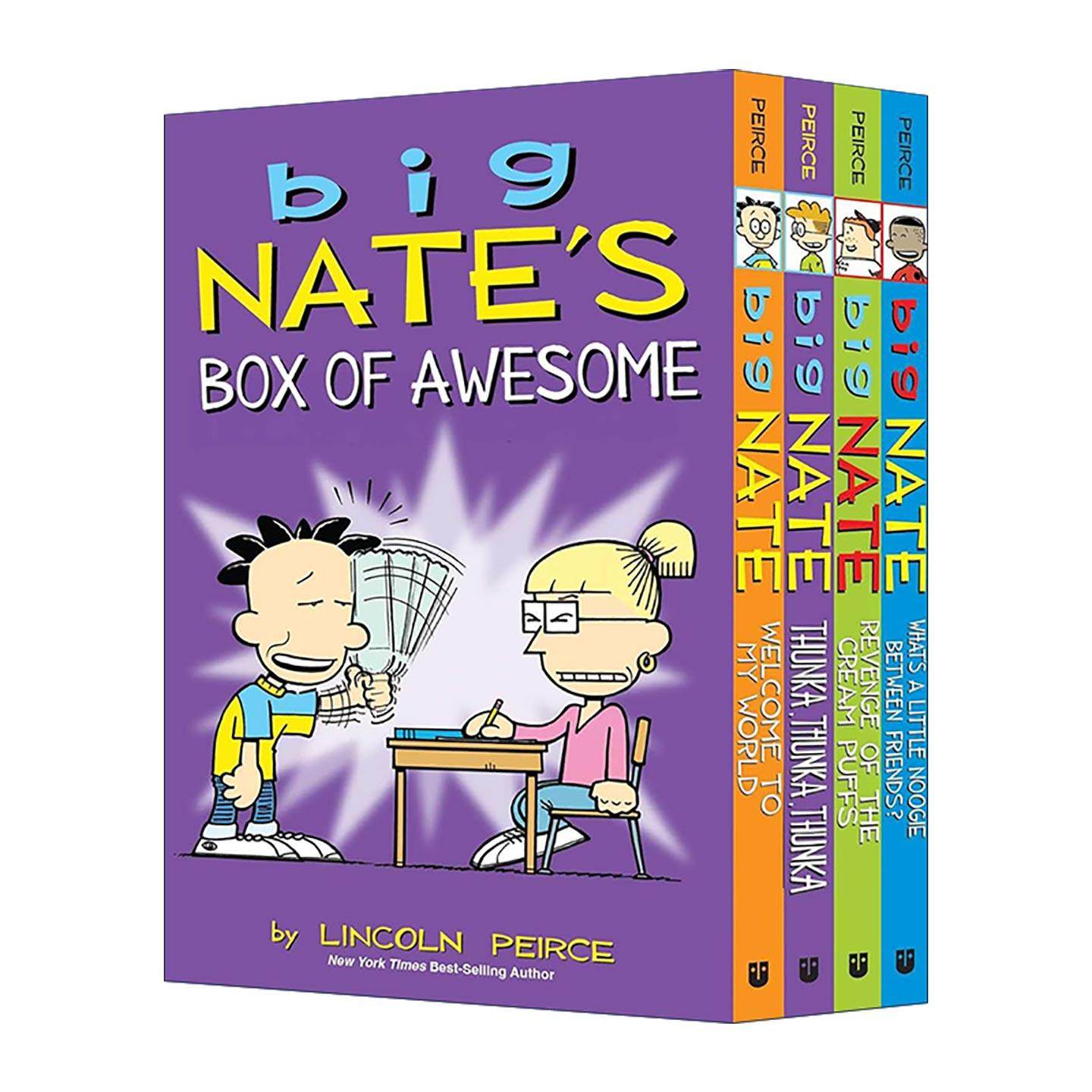 英文原版 Big Nate's Box Of Awesome 大内特系列4册盒装 英文版 进口英语原版书籍,书籍/杂志/报纸,儿童读物原版书,淘宝优惠券,粉丝福利购,淘宝优惠卷