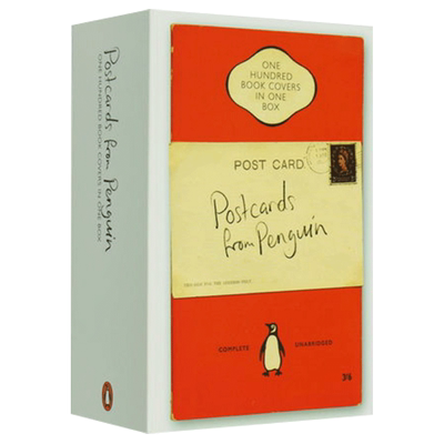 英文原版 Postcards from Penguin 企鹅书封面100张明信卡片 全英文版进口英语书籍