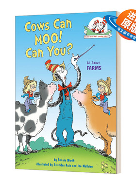 英文原版 精装 Cows Can Moo Can You All About Farms 苏斯博士 戴帽子的猫图书馆 农场里的牛 精装 英文版 进口英语原版书籍