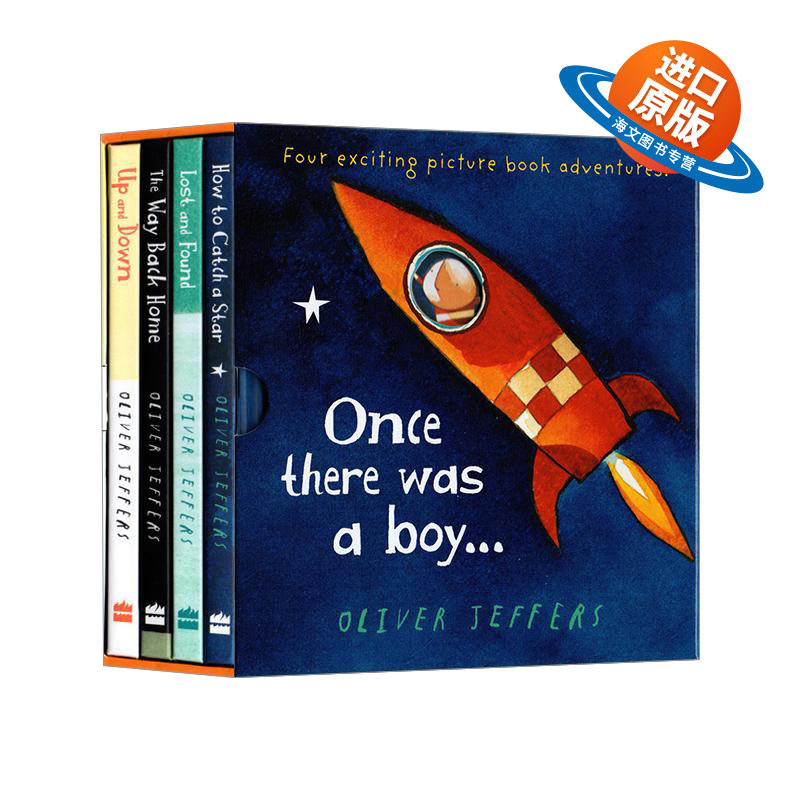 英文原版绘本 Once There Was A Boy… Boxed Set 智慧小孩系列精装绘本4册盒装 Oliver Jeffers 精装 英文版 进口英语原版书籍