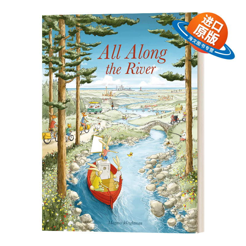 英文原版 All Along the River 在河边 寻找黄色小鸭 Magnus Weightman 精装绘本 英文版 进口英语原版书籍儿童外文书
