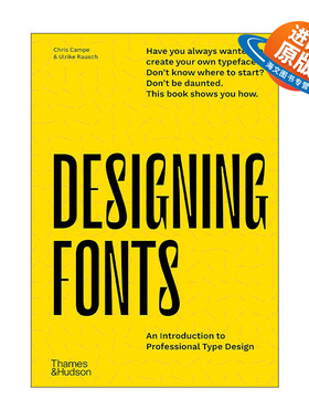 英文原版 Designing Fonts 设计字体 专业字体设计简介 精装 英文版 进口英语原版书籍