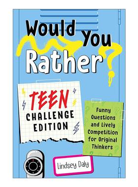 英文原版 Would You Rather Teen Challenge Edition 你愿意吗 青少年挑战版 儿童益智谜题游戏活动书 锻炼思维能力 英文版