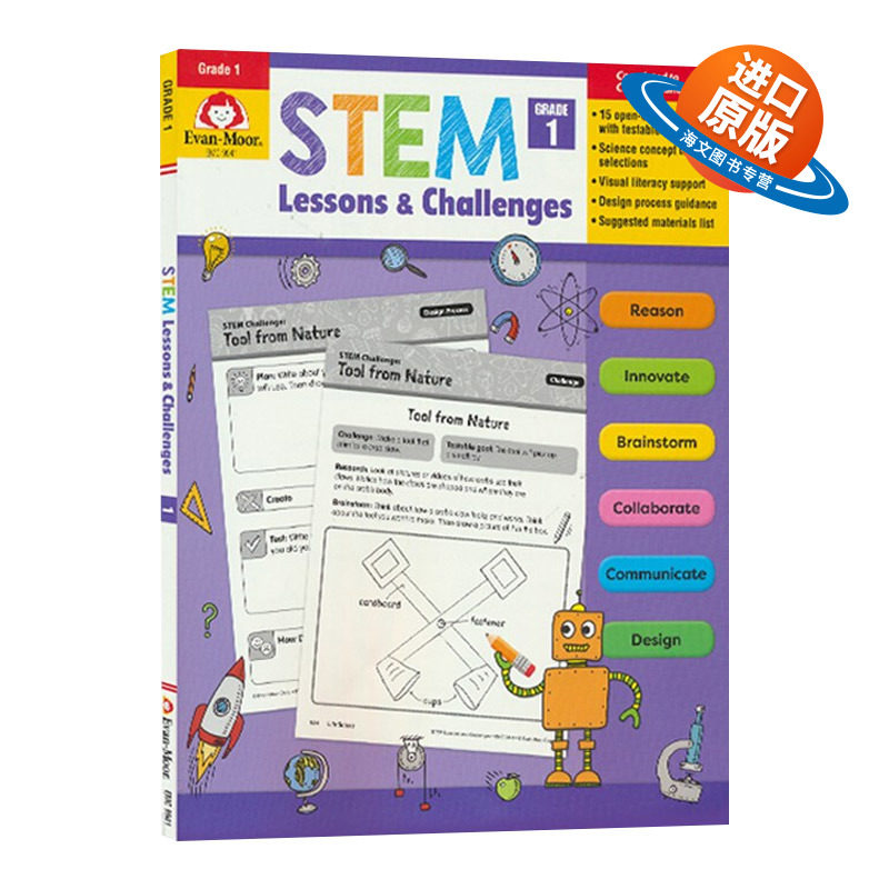 英文原版 STEM lessons & challenges Grade 1 STEM教育 课程与挑战 一年级 英文版 进口英语原版书籍