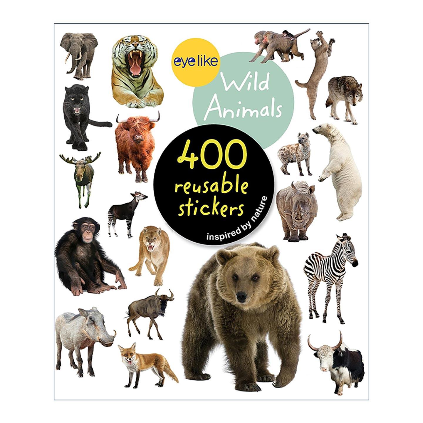 英文原版 Eyelike Stickers Wild Animals我的自然博物馆野外动物含超400张可重复使用的贴纸英文版进口英语原版书籍