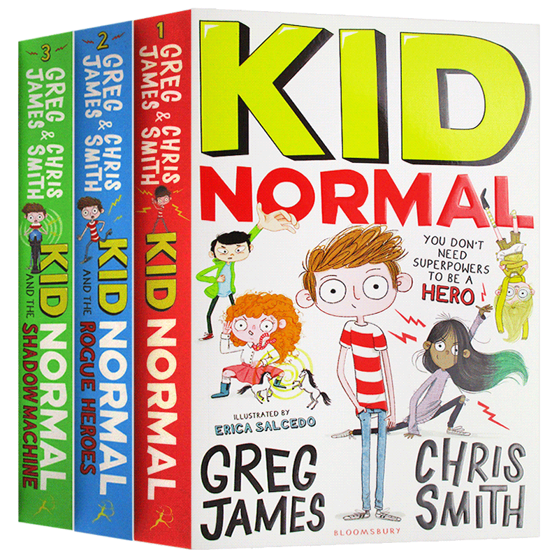 麻瓜小子系列3册 英文原版小说 Kid Normal 麻瓜小孩 超级英雄 英文版儿童文学小说书 进口中小学生英语课外阅读 带插图