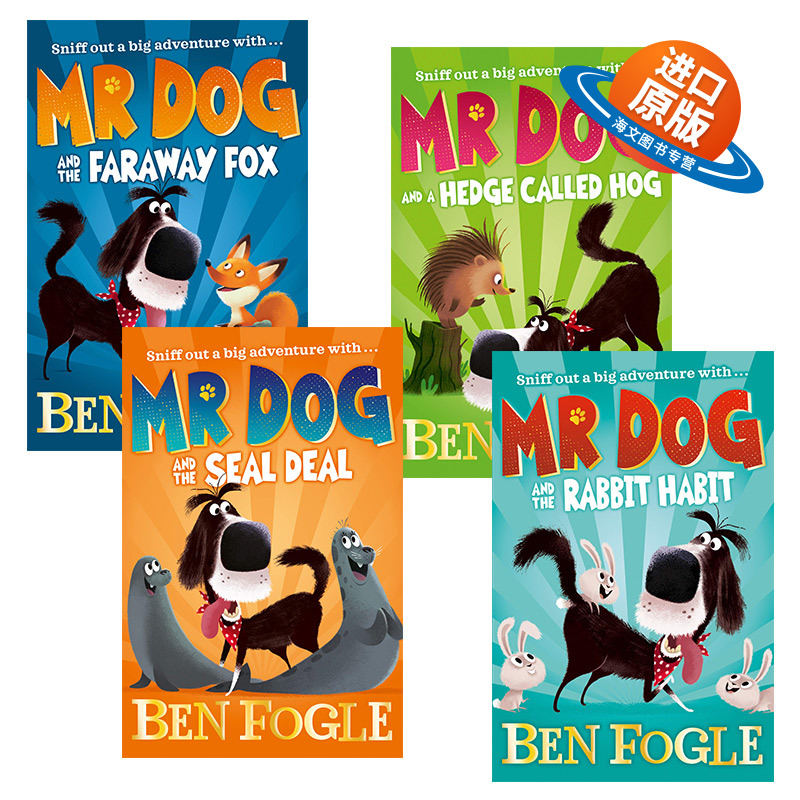 Mr Dog狗狗绅士系列4册 英文原版 动画故事绘本初级章节桥梁书 Ben Fogle 英文版儿童英语读物 进口原版书籍
