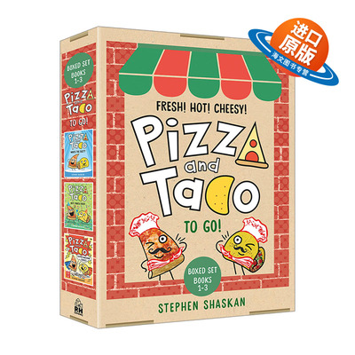 英文原版 Pizza and Taco To Go 3-Book Boxed Set 披萨饼与玉米片1-3册精装盒装 儿童精装文学小说 幽默笑话 英文版 进口英语书籍