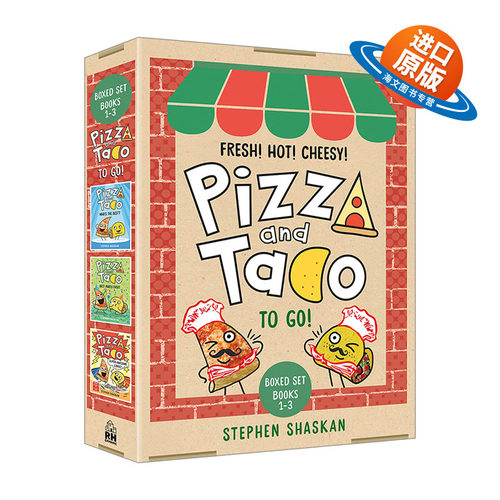 英文原版 Pizza and Taco To Go 3-Book Boxed Set 披萨饼与玉米片1-3册精装盒装 儿童精装文学小说 幽默笑话 英文版 进口英语书籍