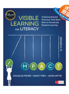 英文原版 Visible Learning for Literacy  Grades K-12 读写能力可视化学习 K-12年级阶段 提升学习的实践方法 英文版 进口书籍