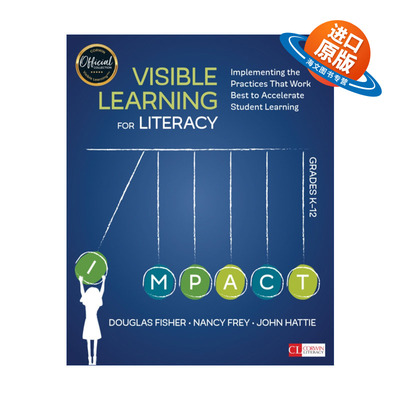 英文原版 Visible Learning for Literacy  Grades K-12 读写能力可视化学习 K-12年级阶段 提升学习的实践方法 英文版 进口书籍
