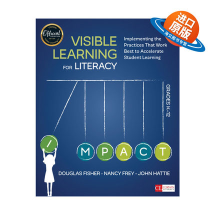 英文原版 Visible Learning for Literacy  Grades K-12 读写能力可视化学习 K-12年级阶段 提升学习的实践方法 英文版 进口书籍