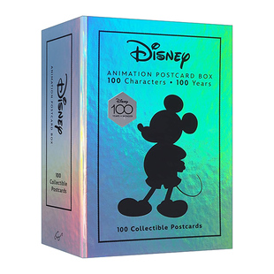 Collectible 100张可收藏明信片 100 Box 英文原版 Animation 英文版 Postcard Postcards The Disney 迪士尼动画明信片盒装