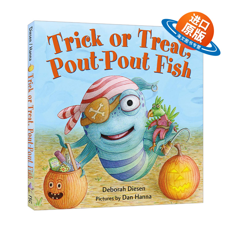 英文原版绘本 Trick or Treat Pout-Pout Fish 不给糖就捣蛋 撅嘴鱼 纸板书 英文版 进口英语原版书籍