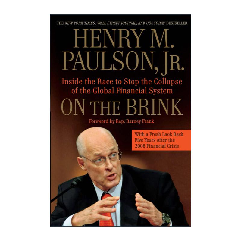 英文原版 On the Brink 峭壁边缘 拯救世界金融之路 美国前财长保尔森回忆录 英文版 进口英语原版书籍