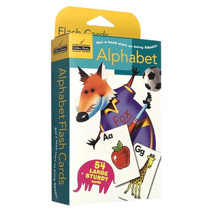 英语字母大卡54张 英文原版 Alphabet Flash Cards 兰登出品 儿童启蒙单词认知卡片 亲子互动正版 英文版 进口英语书籍