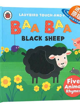 咩咩 黑色的羊 英文原版 Baa Baa Black Sheep Ladybird 五首动物经典童谣 小瓢虫童谣触摸书系列纸板书 英文版儿童英语启蒙书籍