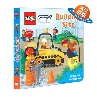 英文原版绘本 LEGO  City Building Site 乐高城市之建筑工地 机关操作书 英文版 进口英语书籍