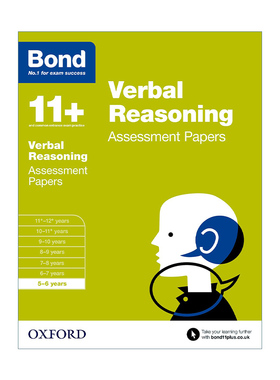 英文原版 Bond 11+ Assessment Papers Verbal Reasoning 5-6 Years 牛津邦德英国小升初测试卷练习册 文字推理 5-6岁 英文版