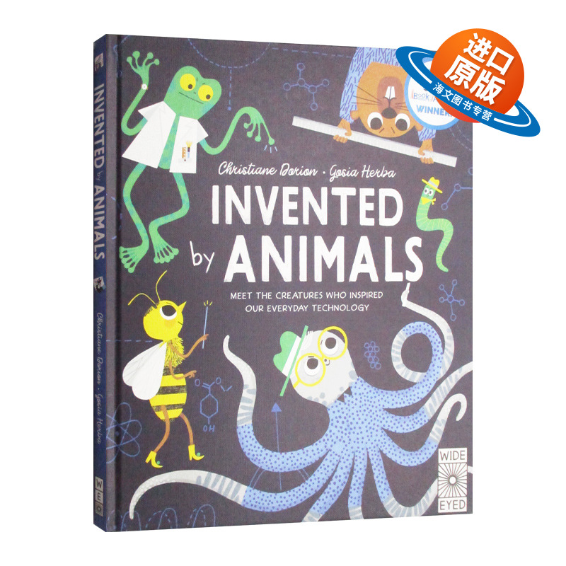 英文原版 Invented by Animals 动物发明家 见识那些启发我们日常科技的生物 儿童故事绘本 科学创意发明 英文版 进口英语书籍