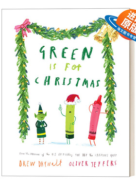 英文原版 Green Is For Christmas 绿色代表圣诞节 小蜡笔大罢工系列 精装 英文版 进口英语原版书籍