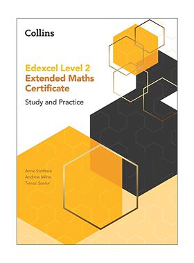 英文原版 Collins Edexcel Level 2 Extended Maths Certificate Study and Practice 柯林斯英国爱德思考试拓展数学学习与练习