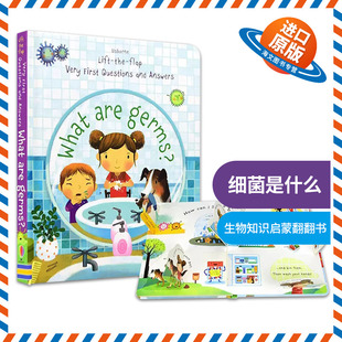 英文版 书籍 What 儿童英语启蒙绘本 纸板书 Germs 英文原版 are 进口原版 细菌是什么 生物知识 你问我答科普翻翻书