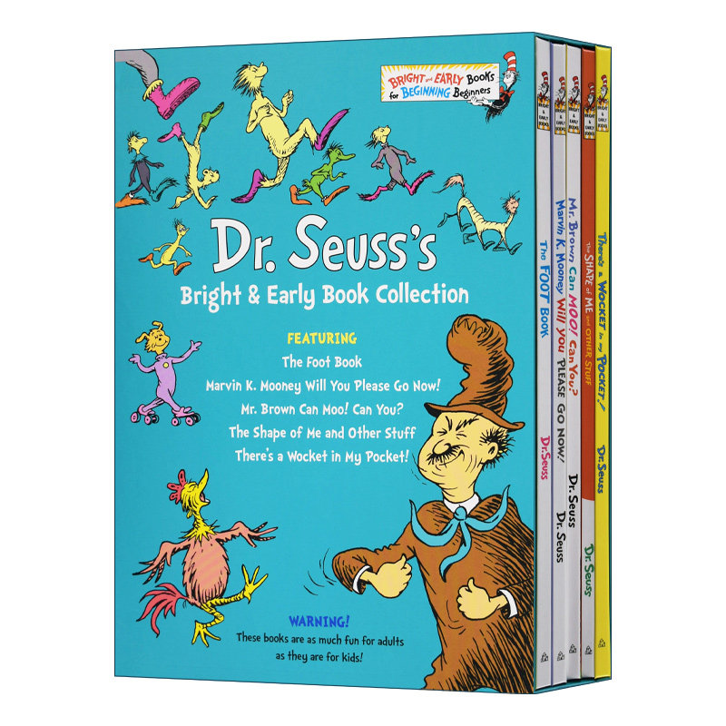英文原版 Dr. Seuss Bright & Early Book Boxed Set Collection 苏斯博士精装绘本 5册盒装套装 英文版 进口英语原版儿童外文书籍
