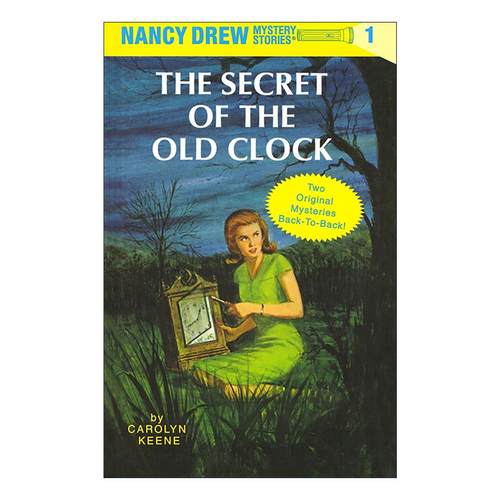 英文原版 Nancy Drew Mystery Stories 南希德鲁之谜故事集 老钟表之谜 隐藏的楼梯 二合一 儿童推理小说 精装 Carolyn Keene