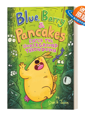 英文原版 Blue Barry & Pancakes Enter the Underground Throwdown 兔子 蠕虫和青蛙的故事4 精装漫画小说 英文版 进口英语书籍