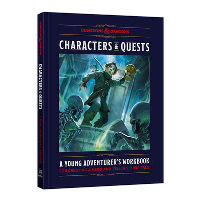 英文原版 Characters and Quests Dungeons and Dragons 角色和任务 龙与地下城年轻冒险家 创造英雄 游戏活动书 英文版进口英语书