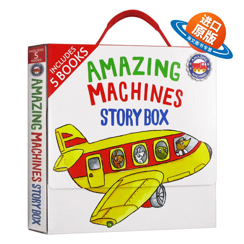神奇的机器 5本盒装 英文原版 Amazing Machines Story Box 含飞机、消防车、火箭、火车和拖拉机 儿童英语启蒙读物 英文版原版书