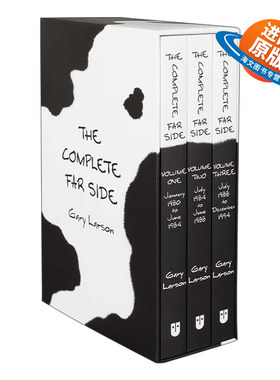 英文原版 The Complete Far Side 远端漫画 3册全集盒装 黑色幽默 盖里拉森 英文版 进口英语原版书籍