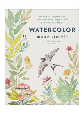 英文原版 Watercolor Made Simpl 轻松学水彩 绘画教程指南 英文版 进口英语原版书籍