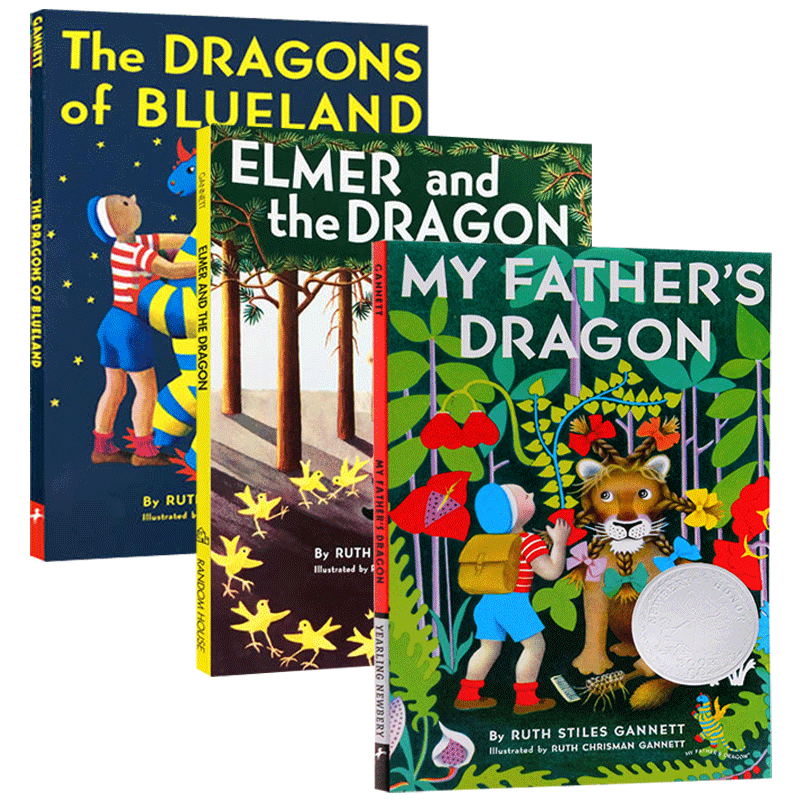 正版 我爸爸的小飞龙 1-3册套装 英文原版小说 My Father's Dragon 纽伯瑞银奖 进口英语书籍 英文版书