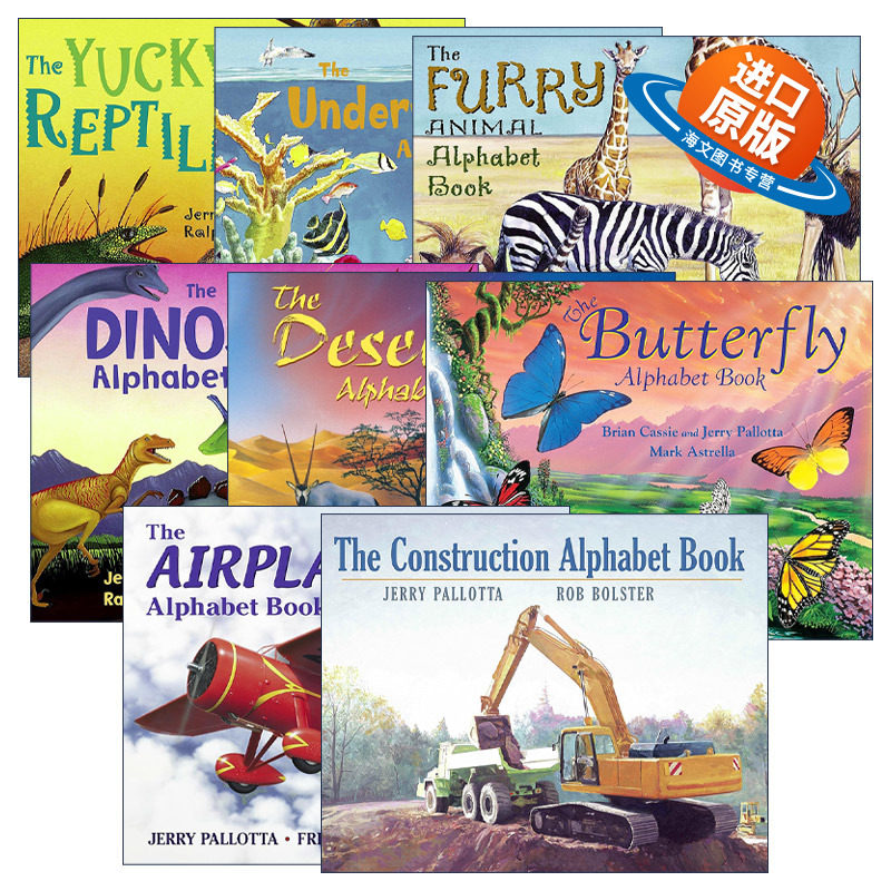 英文原版 Jerry Pallotta's Alphabet Books 字母表系列8册 儿童自然科普绘本图画书 4-8岁 英文版 进口英语原版书籍