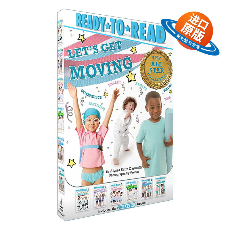 英文原版 Let's Get Moving! The All-Star Collection 我爱运动 6册盒装 Ready-to-Read Pre-level 1 英文版 进口英语原版书籍