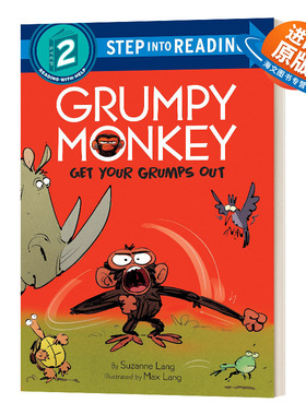 英文原版 Grumpy Monkey Get Your Grumps Out 把你的坏脾气发泄出来 Step into Reading 2 英文版 进口英语原版书籍儿童外文书