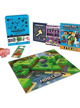 英文原版 Minecraft Ultimate Adventure Gift Box 我的世界终极冒险精装礼盒 含技巧手册 迷你建筑指南 建筑百科 海报等 英文版