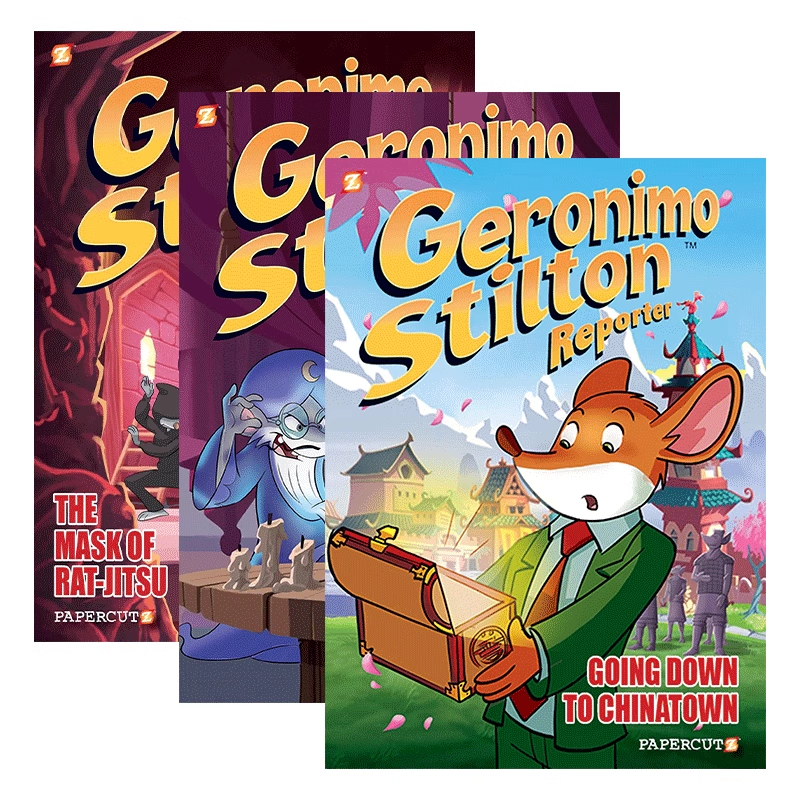 英文原版 Geronimo Stilton Reporter Geronimo Stilton 老鼠记者 全彩漫画小说7-9册 精装 中小学课外读物 英文版 进口英语书籍
