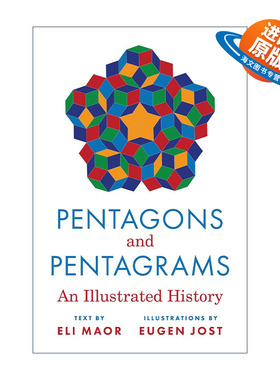 英文原版 Pentagons and Pentagrams 五角形与五角星形 图解历史 e的故事作者Eli Maor 精装英文版 进口英语原版书籍