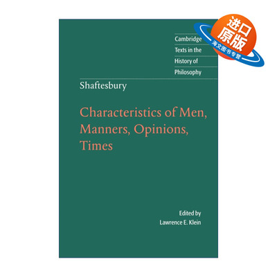 英文原版 Shaftesbury Characteristics of Men  Manners Opinions  Times 沙夫茨伯里 人 风俗 意见与时代之特征 进口籍