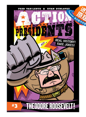 英文原版 Action Presidents 3 Theodore Roosevelt 美国总统科普读物 西奥多罗斯福 全彩漫画 英文版 进口英语原版书籍