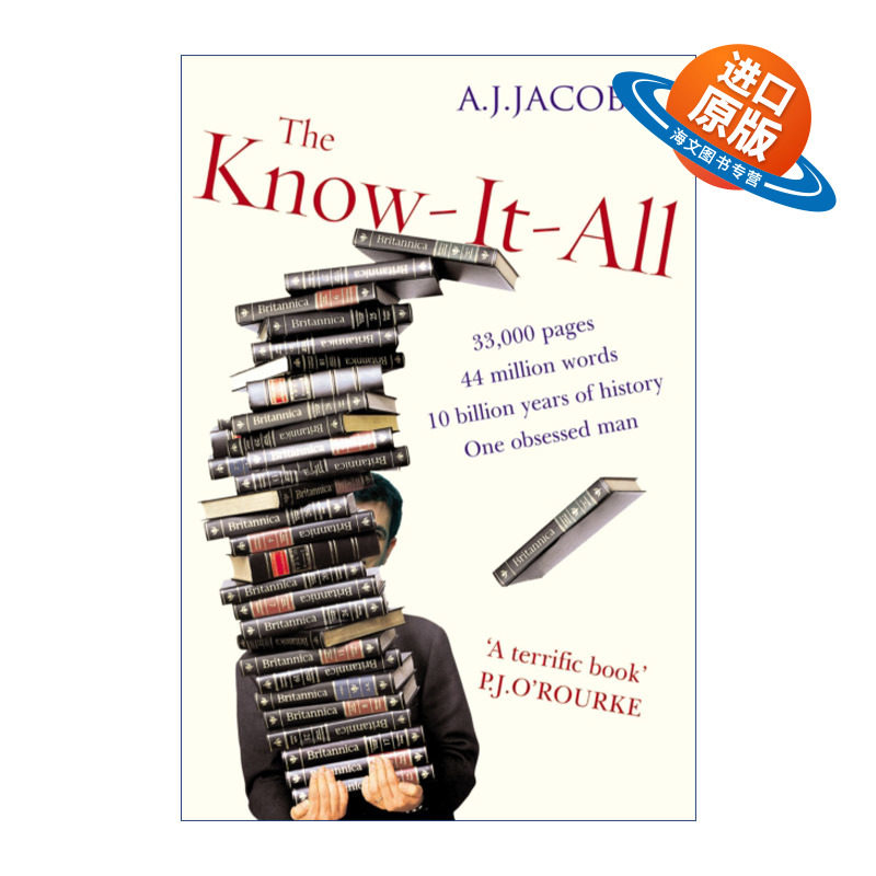 英文原版 The Know-It-All 智高无上 当我啃完大英百科全书 A·J·雅各布 英文版 进口英语原版书籍