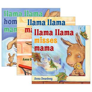 精装 儿童绘本 进口英语原版 Llama 书籍 英文版 羊驼拉玛妈妈主题系列3册 Dewdney 英文原版 Anna